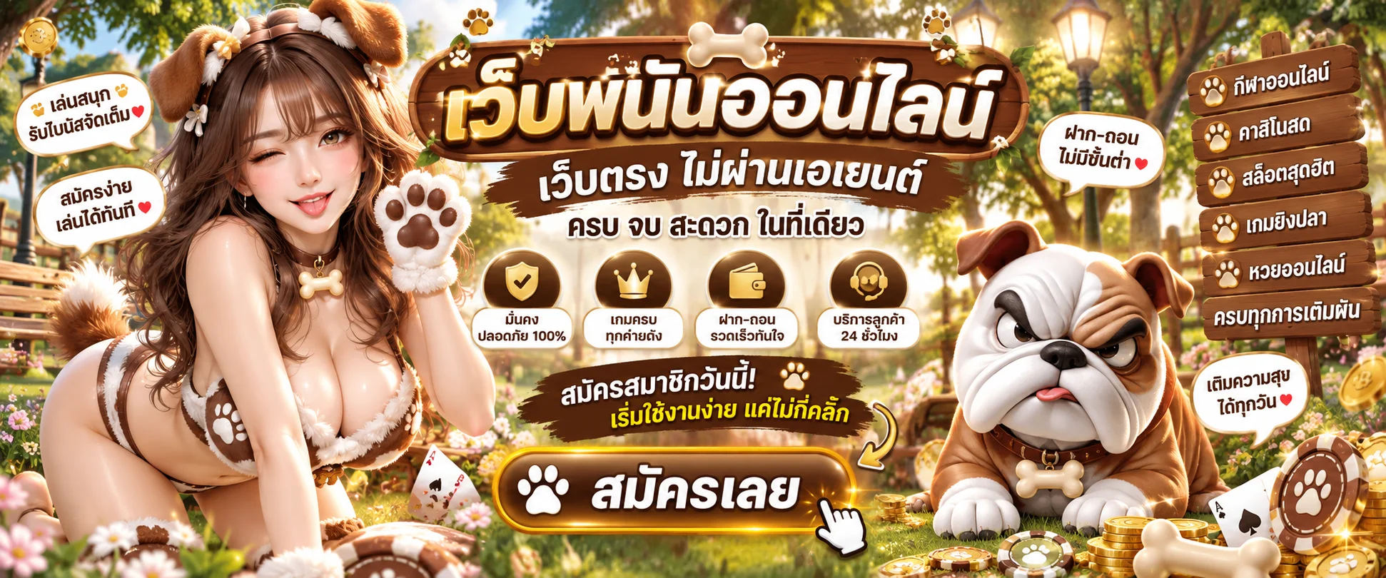 หน้าแรก THEDOG89 เว็บพนันออนไลน์เว็บตรง รวมสล็อต บาคาร่า แทงบอล ในเว็บเดียว