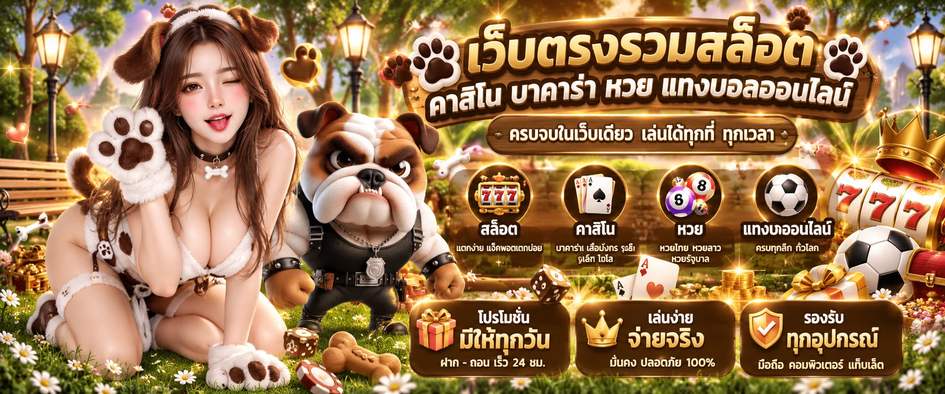 หน้าเลือกเกมสล็อตออนไลน์บน THEDOG89 พร้อมค่ายเกมชั้นนำ PG Pragmatic Joker