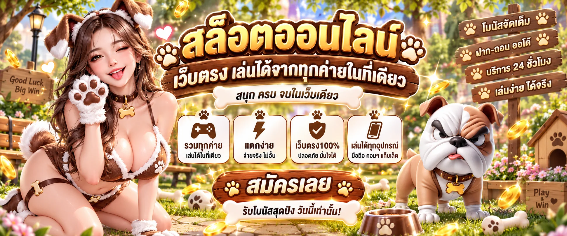 หน้ารวมเกมสล็อตออนไลน์ทุกค่ายบน THEDOG89 พร้อมเว็บสล็อตแตกง่าย