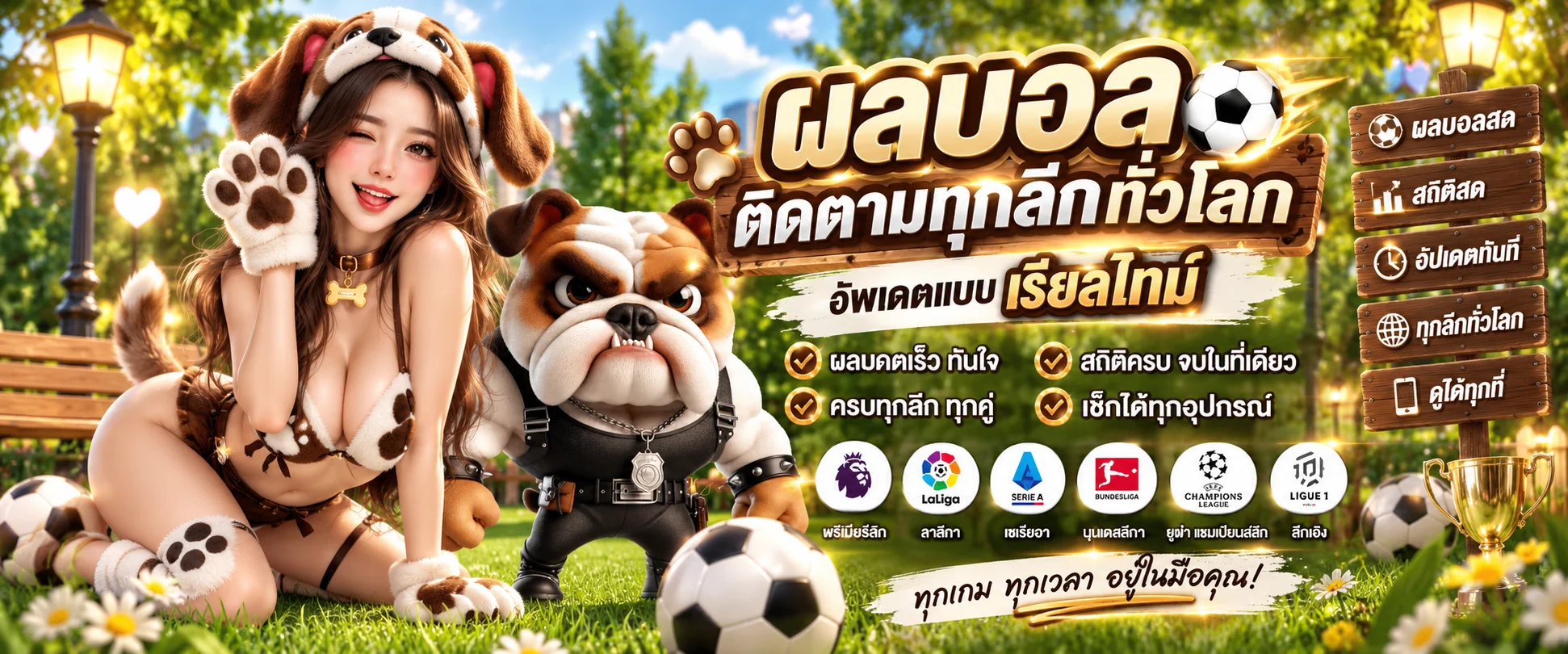 หน้ารายงานผลบอลสดของ THEDOG89 อัพเดตเรียลไทม์ทุกลีกทั่วโลก
